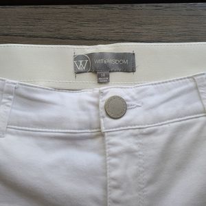 Wit & Wisdom white stretch denim shorts